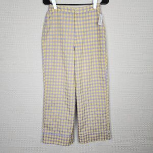 ANTHROPOLOGIE FIND ME NOW Rhonda Gingham Cotton Pants S